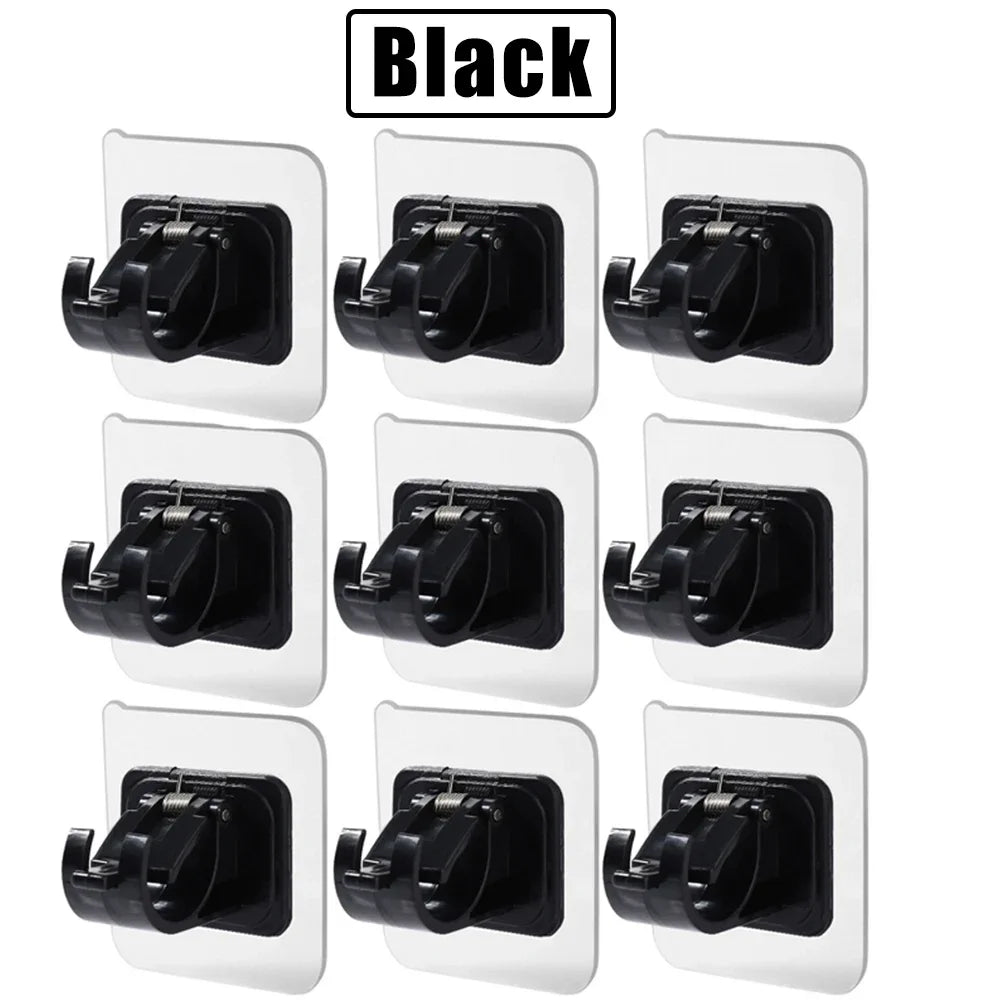 crochets muraux adhésifs transparents blancs noirs modernes rangement douche 12 pièces