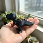 cache pot forme dinosaure gris sculpté relief créatif plante opacité décoration multifonctionnelle