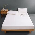 housses lit imperméables drap housse 100 polyester blanc unis modernes adultes king 160x200cm