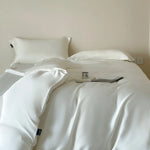 housse couette lyocell 100% 220x240cm douce blanche literie luxe minimaliste maison