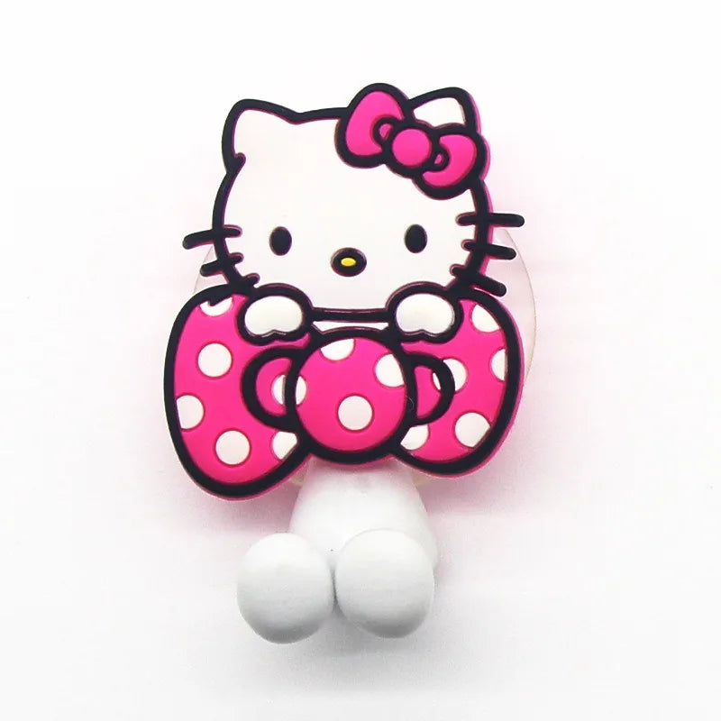 porte brosse dents animaux chatons pois adhésif mignon rose blanc gris