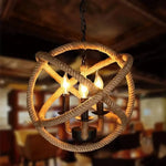 pendant luminaire suspendu industriel rustique 35cm 40cm corde tressée métal noir beige