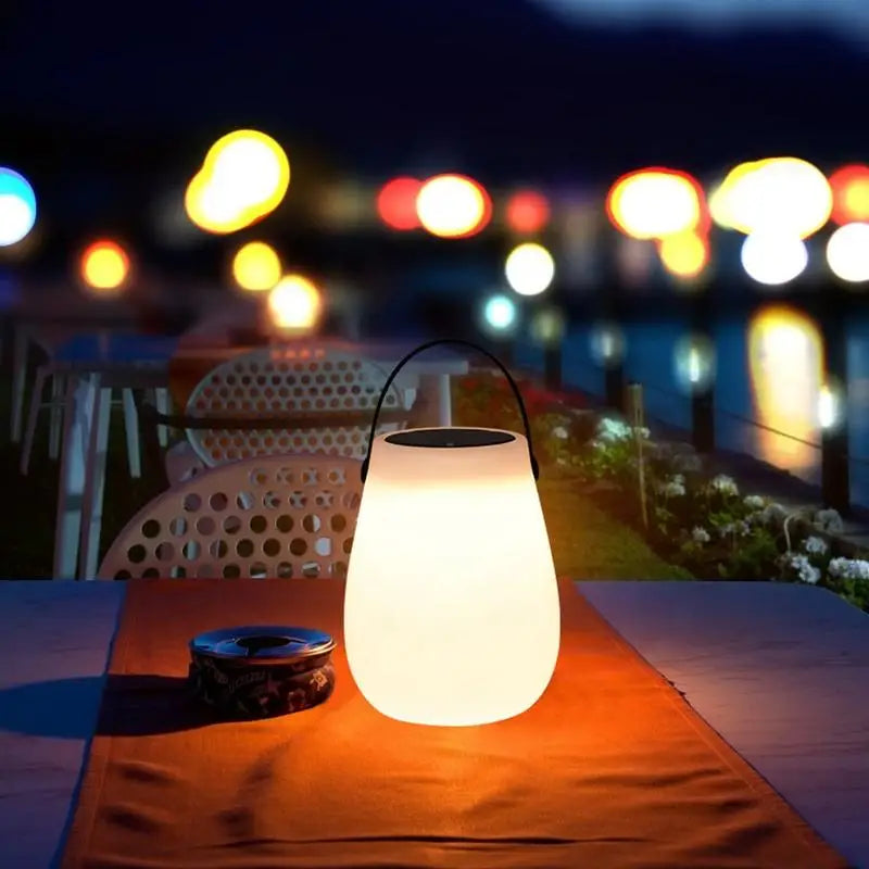 lampe solaire rechargeable led blanc moderne poignée panneau solaire usb ip65 abs