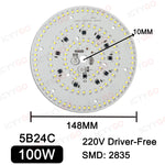 plaque led 24w 40w 50w 80w 100w 150w blanc diodes smd 2835 moderne ac220v