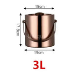 cuve vin acier inoxydable poignées vin whisky champagne seau glace