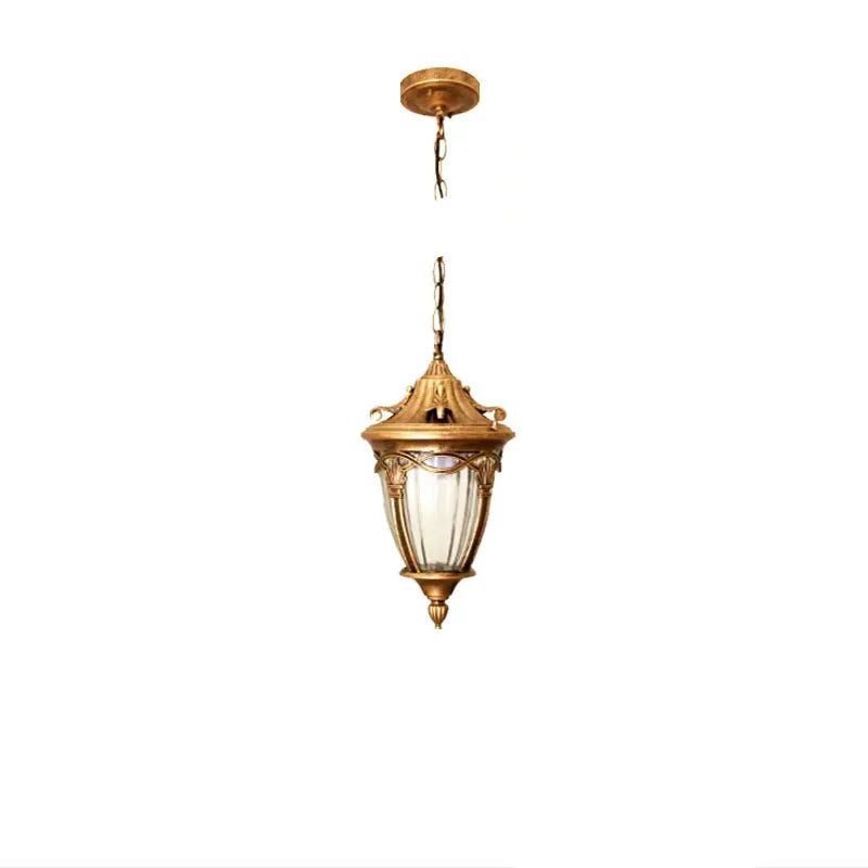 lampe suspendue classique ornements sculptés verre translucide noir doré chambre salon étude