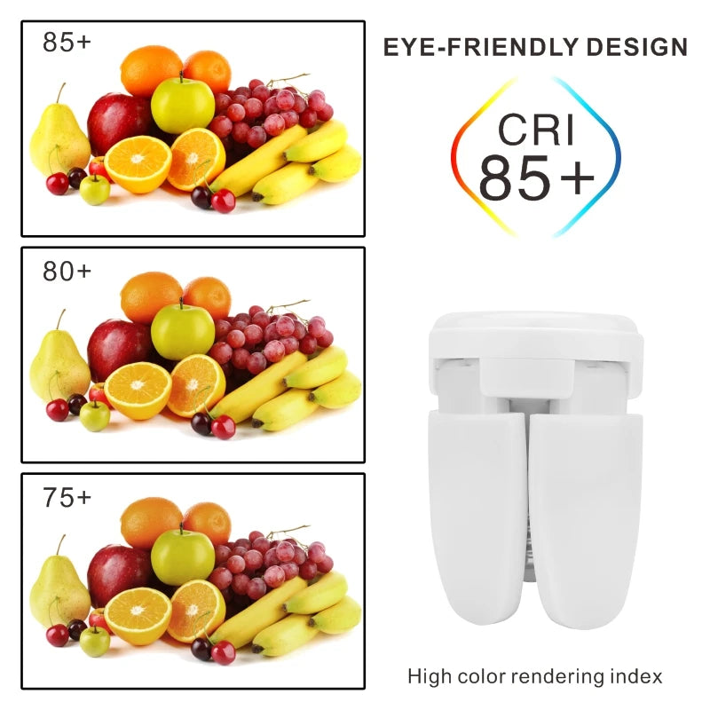 ventilateur led mini pliable blanc moderne 360 degrés 28w 2000 lumens 50000h