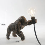 lampe poser gorille bronze noir blanc décoration intérieure moderne ampoules led câbles électriques certifiées