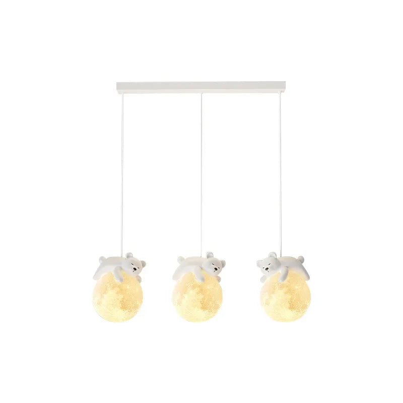 lumière suspendue animaux blanc gris rose bébé moderne minimaliste