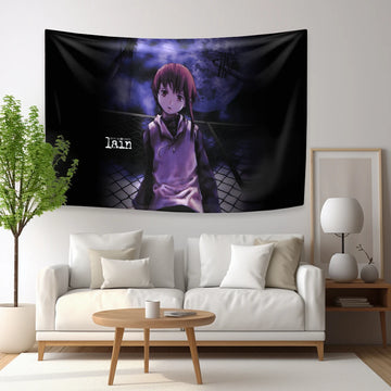 tapisserie murale anime décor chambre salon tissu artistique violet rose moderne grande décoration intérieure