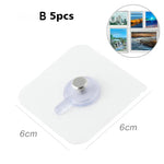 supports murals adhésifs transparents blancs modernes minimalistes utilisation multiple vis écrous 6cm6cm