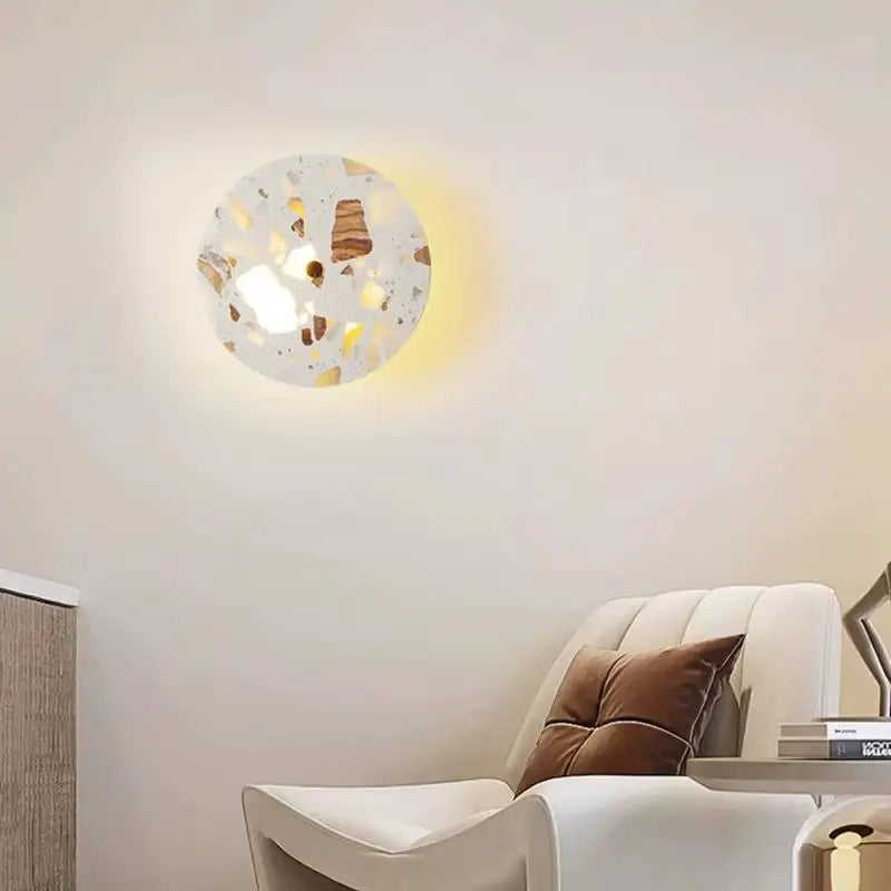 lampe murale pierre LED blanc minimaliste texture granulaire 220V 249 2000lm interrupteur câble