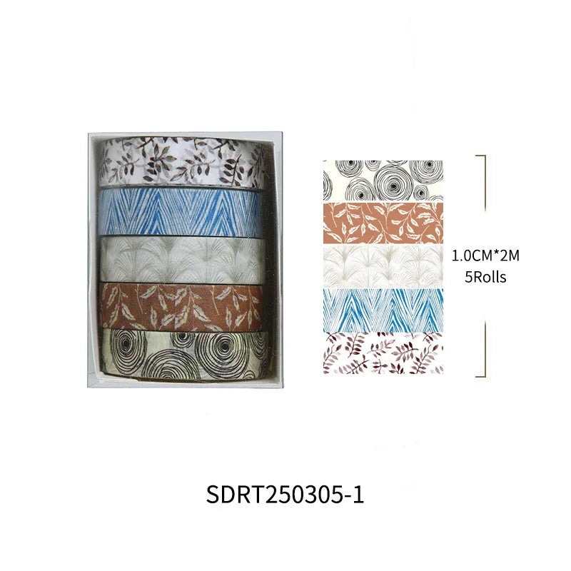 rubans adhésifs décoratifs vintage multicolores floral abstraits géométriques scrapbooking bricolage planificateur journal