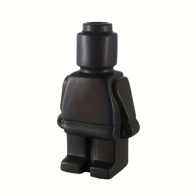 Vases céramique Lego vert blanc noir décoration intérieure moderne figurines ludiques