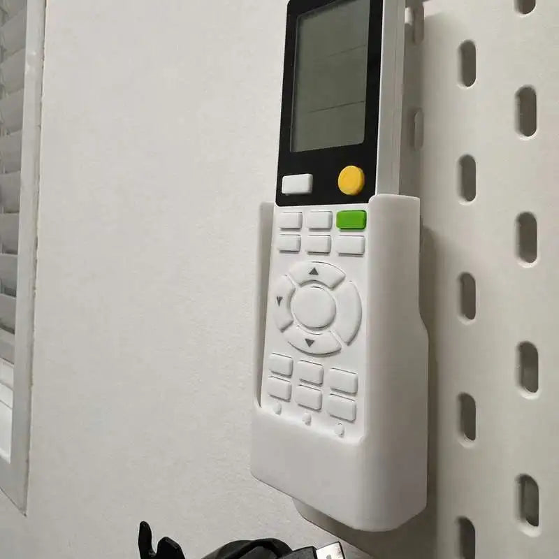 boîte rangement télécommandes blanc texture rugueuse adhésif pratique moderne stockage