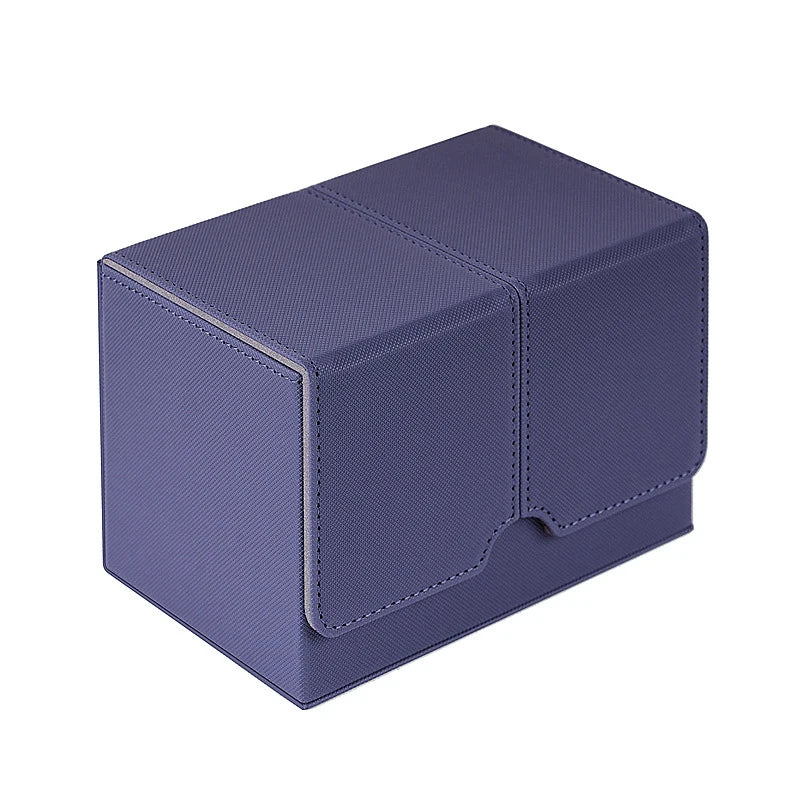 boîte rangement cartes jeu noir rouge texture tissée moderne zippée TOPSON
