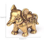 statuette éléphant bronze doré texture peau éléphant motifs floraux traditionnel asiatique décoration maison salon
