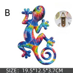sculpture multicolore mosaïque art contemporain lézard opacité ornement intérieur résine