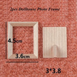 cadres photo minuscules bois naturel classiques adhésifs decoration maison miniature artisanal bricolage