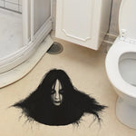 autocollants muraux effrayants visage noir blanc adhésifs graphiques décoration fantôme sorcière fêtes