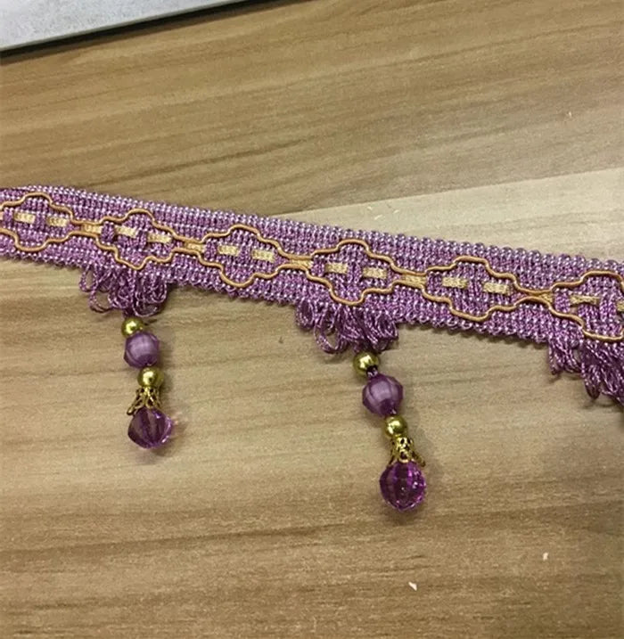 ruban décoratif violet rose doré gris vert élégant délicat motifs géométriques translucent