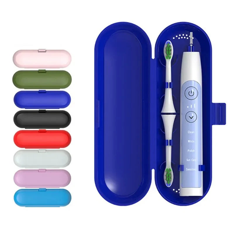 brosse dents électrique boîte rangement portable clip moderne rose bleu vert noir