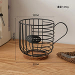 cage moderne métal noir doré grille capsules cuillère.storage organisateur respectueux environnement