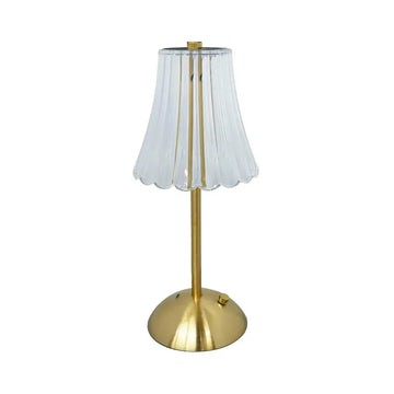lampe table or blanc transparent moderne motifs géométriques rechargeable tactile