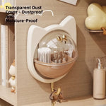 porte bougies mural tête chat couvercle transparent crochets métalliques moderne vert rose pastel