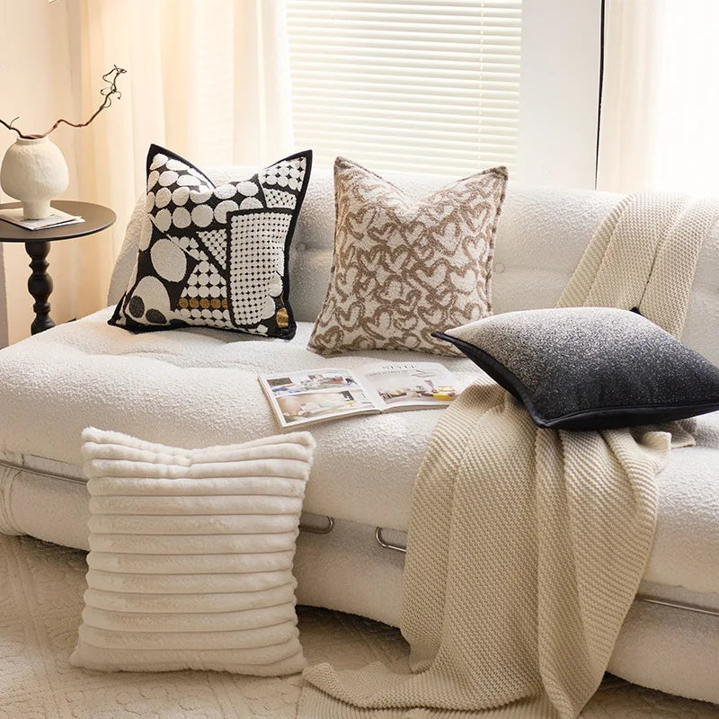 taies d'oreiller géométriques polyester non toxique maison moderne motifs léopard adhésifs respectueux environnement