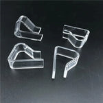 supports tissu clips transparents moderne gris clair lignes blanches 5.1cm 4.1cm 8pièces 16piècesintérieur extérieur