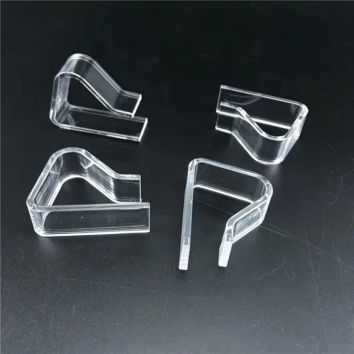 supports tissu clips transparents moderne gris clair lignes blanches 5.1cm 4.1cm 8pièces 16piècesintérieur extérieur