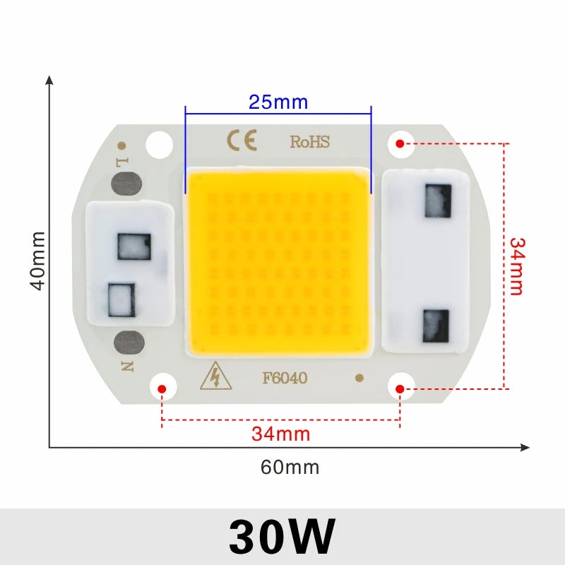 plaque led 10w 20w 30w 50w blanc mat smart ic diy no need driver