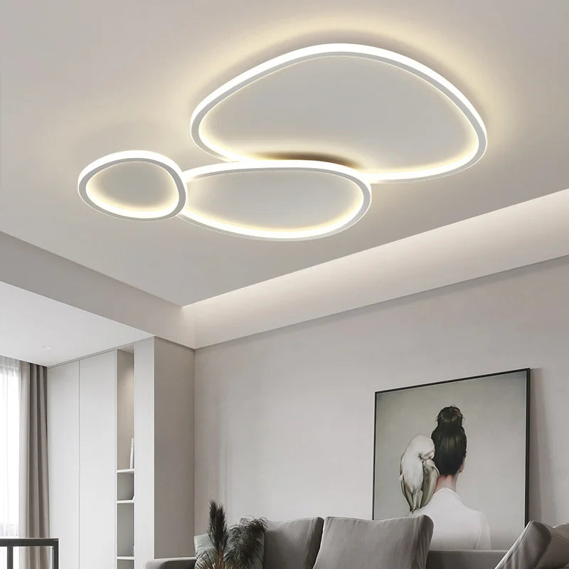 Plafonnier LED blanc pour chambre moderne