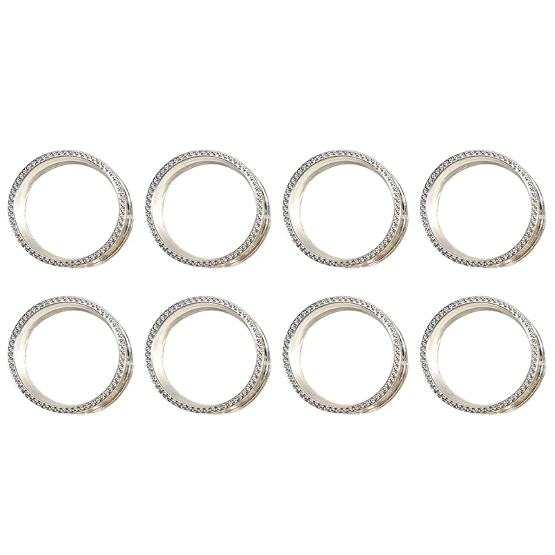 porte serviettes argentés élégants bords surface lisse set pièces