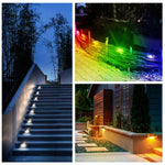 éclairage solaire moderne escalier autoinstallation led panneau solaire adhésif noir blanc lumineux minimaliste