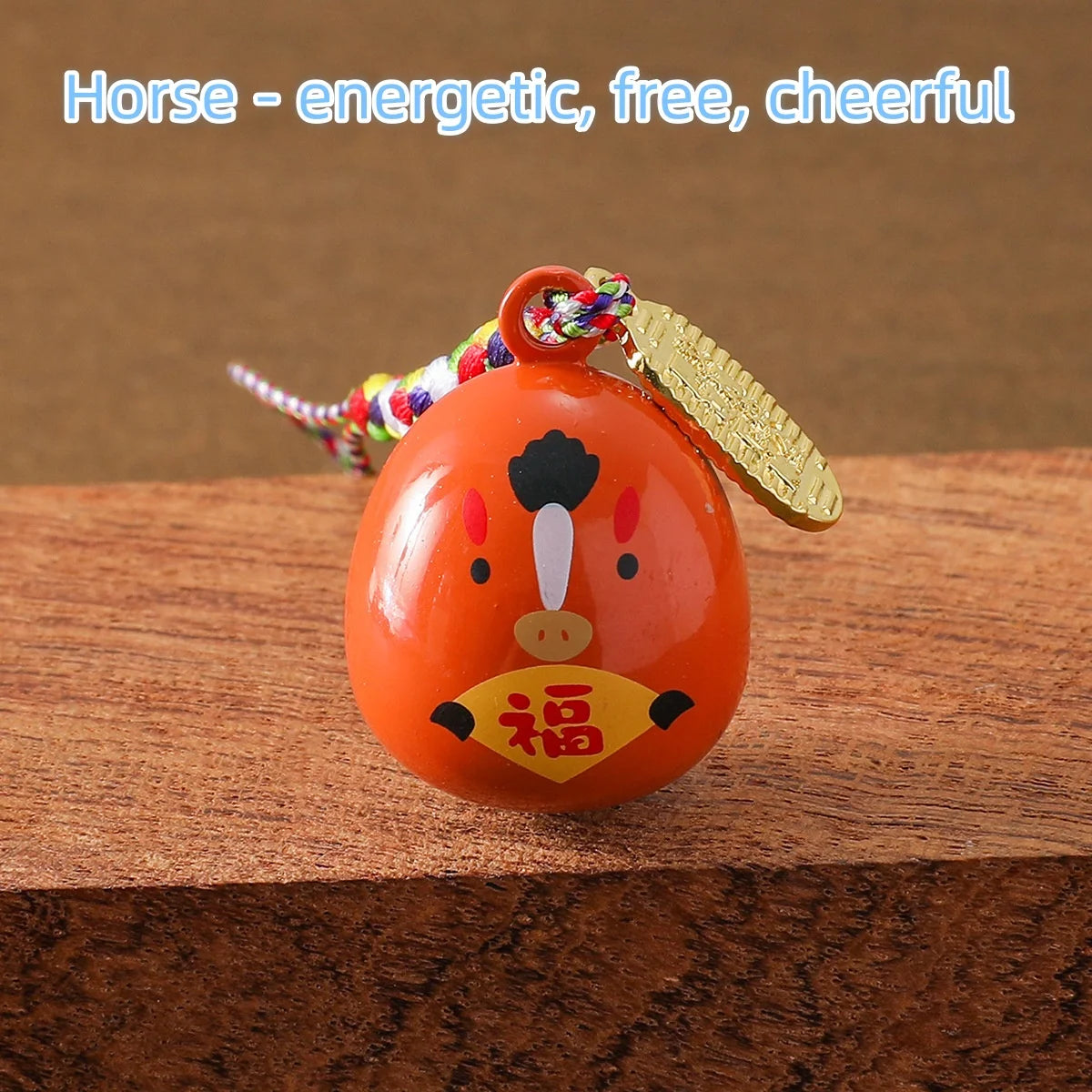 pendentif décoration animal souris lapin cochon chinois fú cuivre marron blanc orange vert bleu