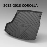 tapis sol voiture noir rayures diagonales logo corolla moderne résistant fibre synthétique fixations invisibles