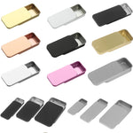 boîtes métalliques rectangulaires or blanc rose doré noir argent minimalistes respectueuses environnement organisatrices cosmétiques