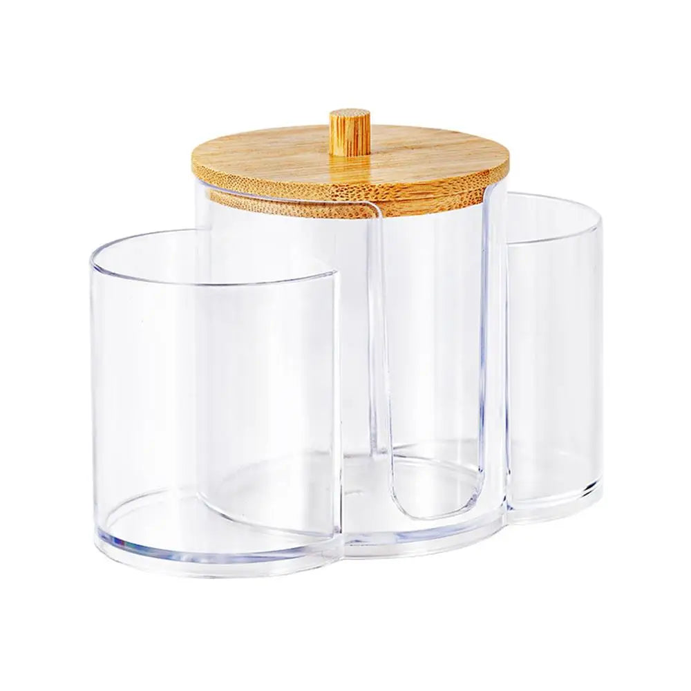 organisateur cosmétique transparent moderne brosse lingettes éponge rangement maquillage portable salle bain