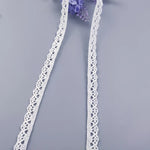ruban dentelle coton blanc noir motifs floraux classique décoration mariage colis artisanat