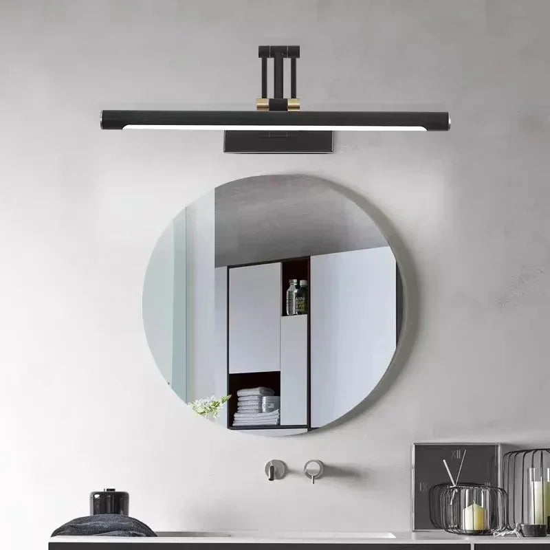 miroir salle bain pliable led mural moderne éclairage intégré maquillage lavabo