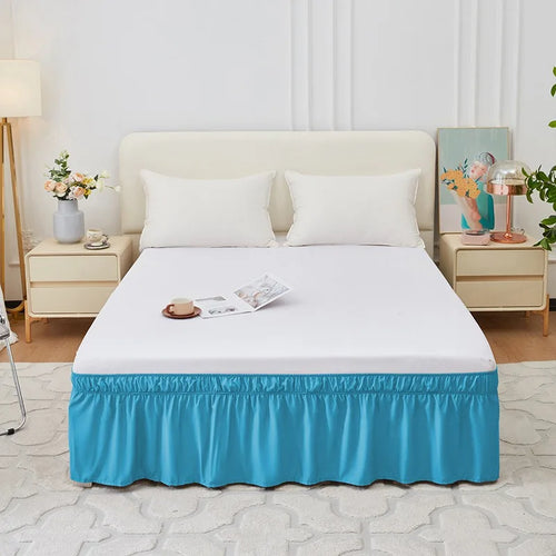 jupe lit blanche élastique volants décoration chambre coton polyester uni
