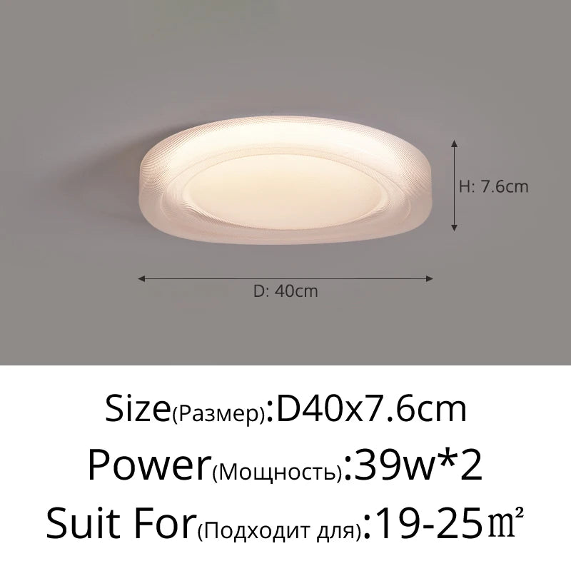 plafonnier moderne blanc rond éclairage quotidien surface opaque lumière led ultra mince