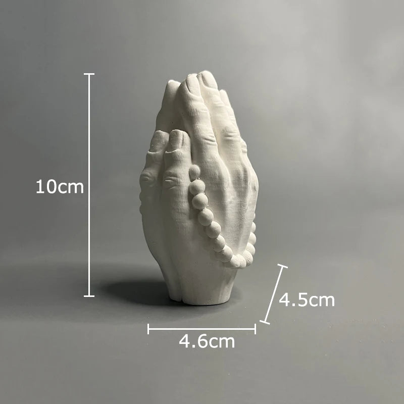 vase blanc moderne mains prière décoration sculptural chambre ornement statue erotique