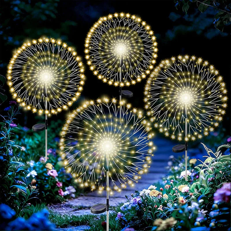 lumière solaire pissenlit extérieur led moderne blanc multicolore fleurs ambiance vacances