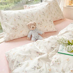 Housse de couette fleurs roses motif floral pour chambre