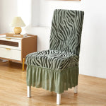 housse chaise moderne imprimé feuilles élastique décoration salon salle manger maison