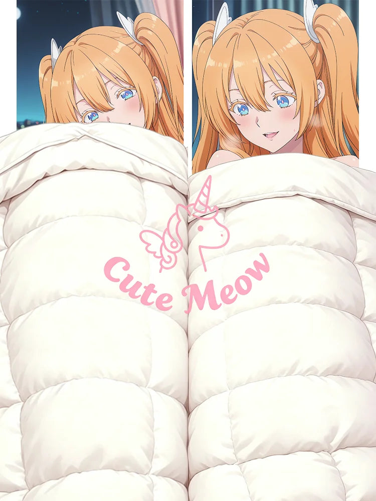housse coussin corps anime licorne cute meow motif imprimé doux lit