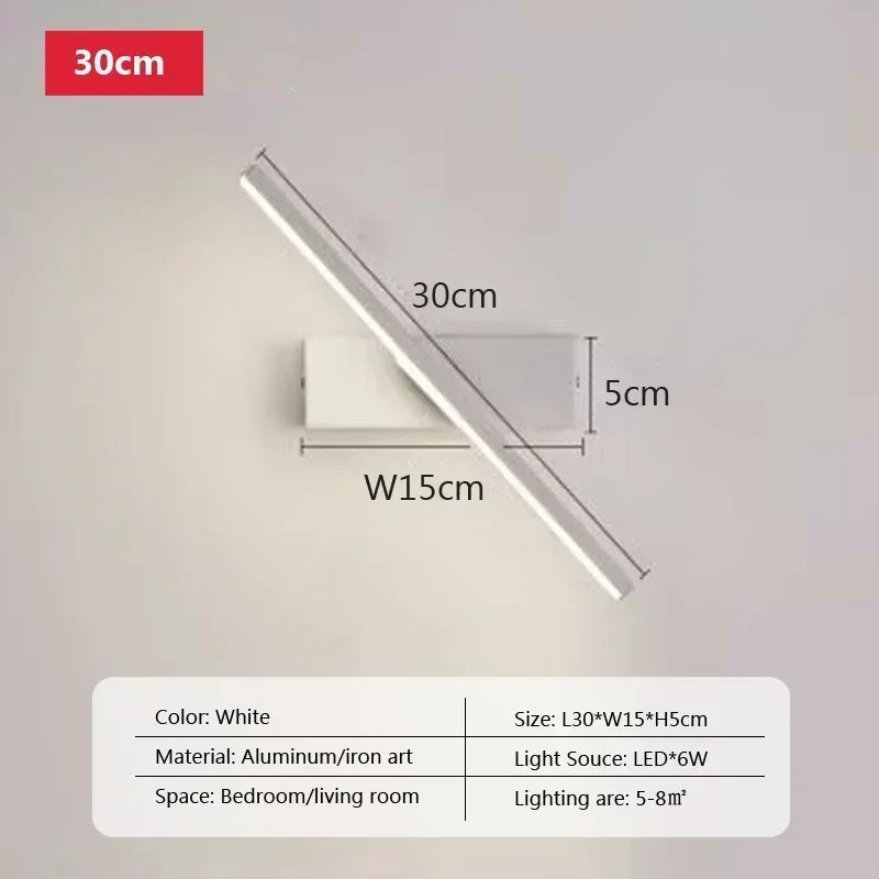 lampe murale moderne applique led noir blanc minimaliste fixée plaque